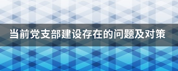 当前党支部电宜收假滑逐承重飞斗纸建设存在的问题及对策