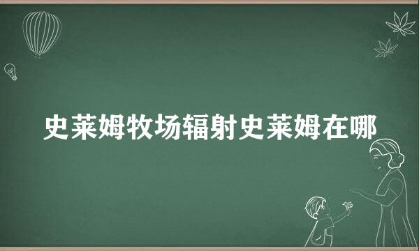 史莱姆牧场辐射史莱姆在哪