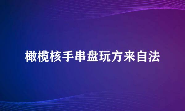橄榄核手串盘玩方来自法