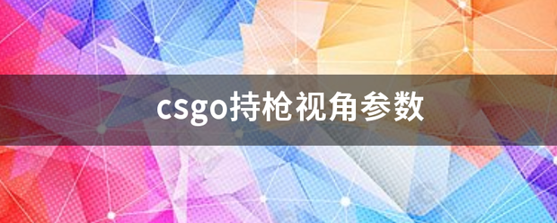 csgo持枪视角参数