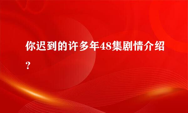 你迟到的许多年48集剧情介绍？
