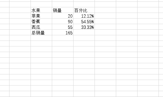 excel表格百分比公式