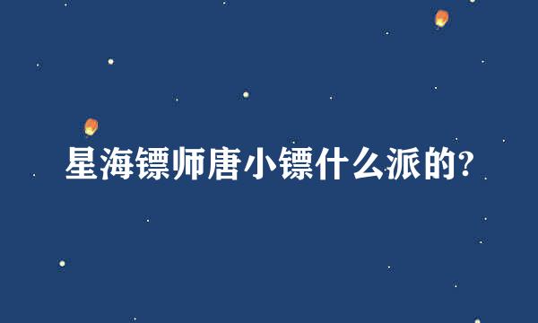 星海镖师唐小镖什么派的?
