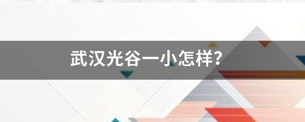 武汉光谷一来自小怎样？