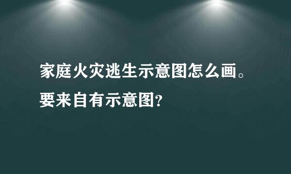 家庭火灾逃生示意图怎么画。要来自有示意图？