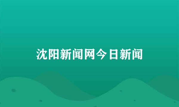 沈阳新闻网今日新闻