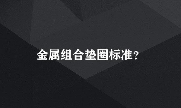 金属组合垫圈标准？