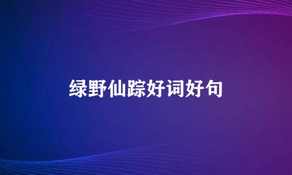 绿野仙踪好词好句