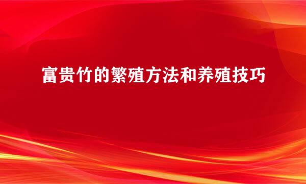 富贵竹的繁殖方法和养殖技巧