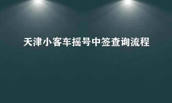 天津小客车摇号中签查询流程