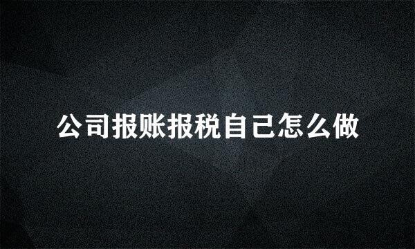 公司报账报税自己怎么做