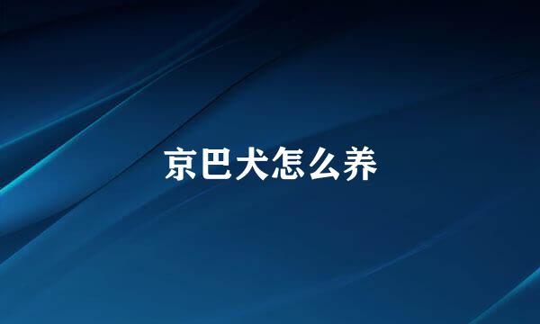 京巴犬怎么养