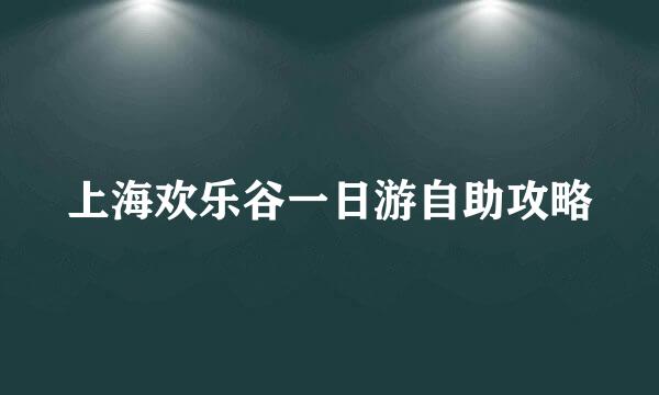 上海欢乐谷一日游自助攻略