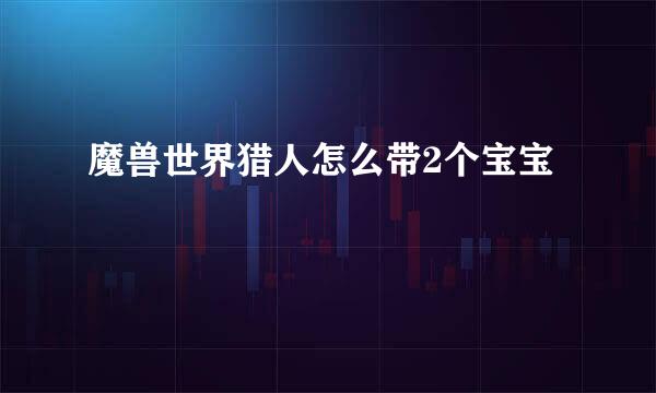 魔兽世界猎人怎么带2个宝宝