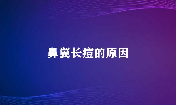 鼻翼长痘的原因