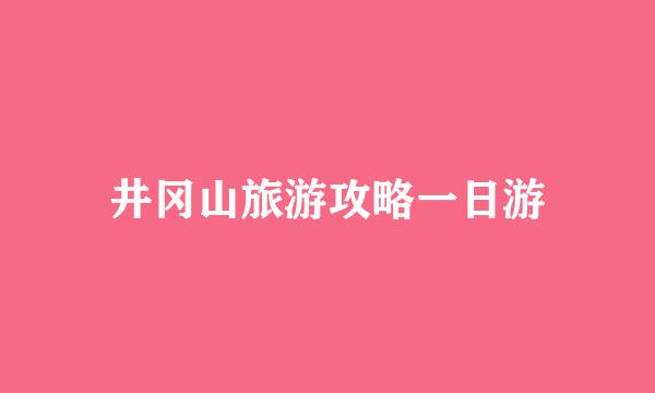 井冈山旅游攻略一日游