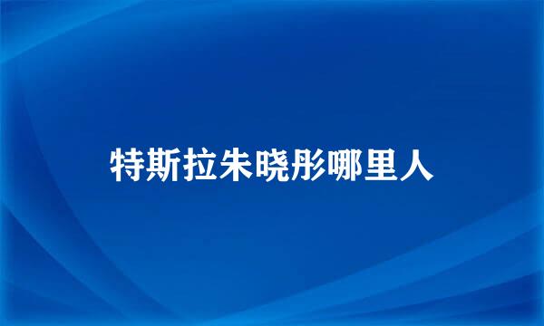特斯拉朱晓彤哪里人