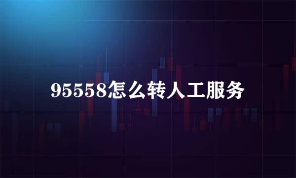 95558怎么转人工服务