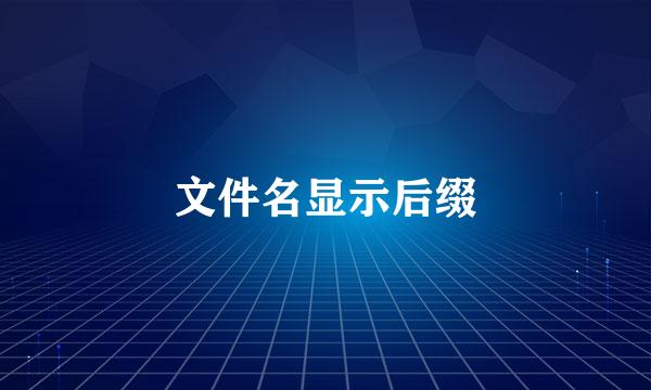 文件名显示后缀