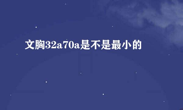 文胸32a70a是不是最小的