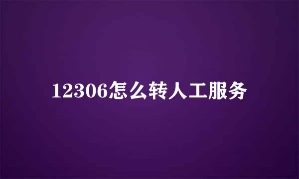 12306怎么转人工服务