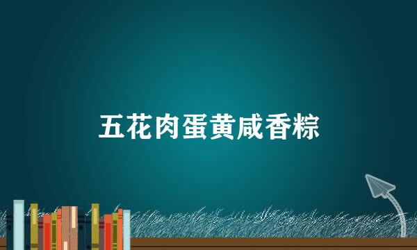五花肉蛋黄咸香粽