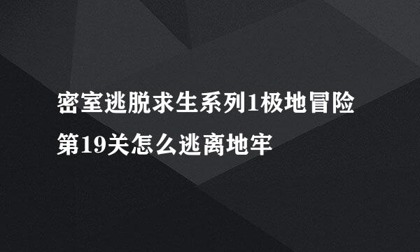 密室逃脱求生系列1极地冒险第19关怎么逃离地牢