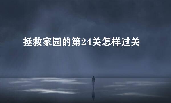 拯救家园的第24关怎样过关