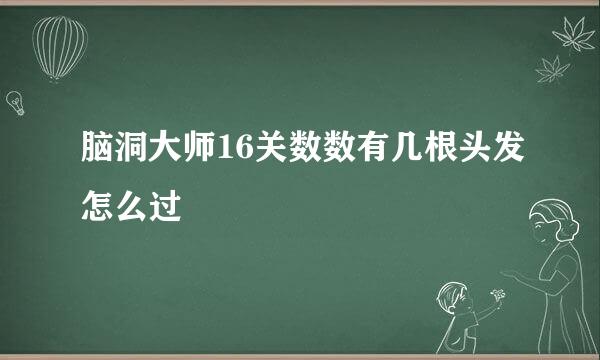 脑洞大师16关数数有几根头发怎么过