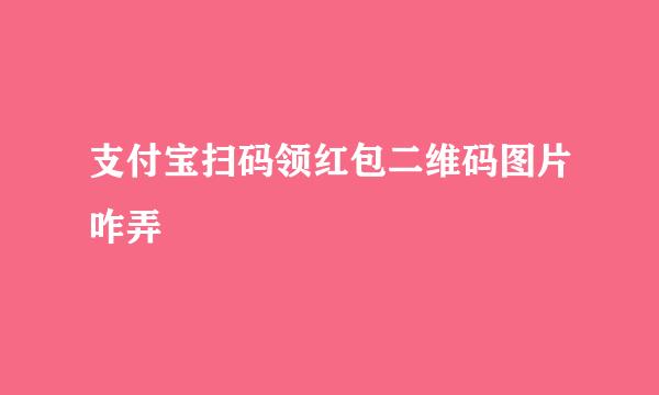 支付宝扫码领红包二维码图片咋弄