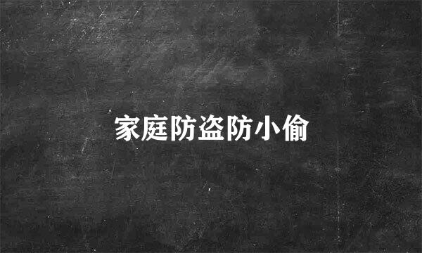 家庭防盗防小偷