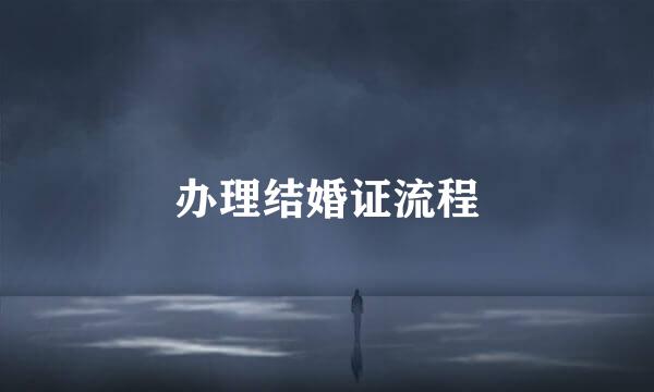 办理结婚证流程