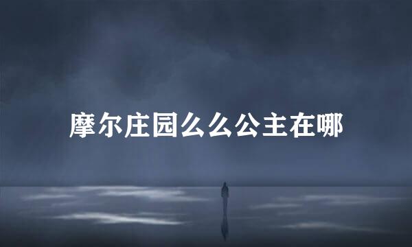 摩尔庄园么么公主在哪