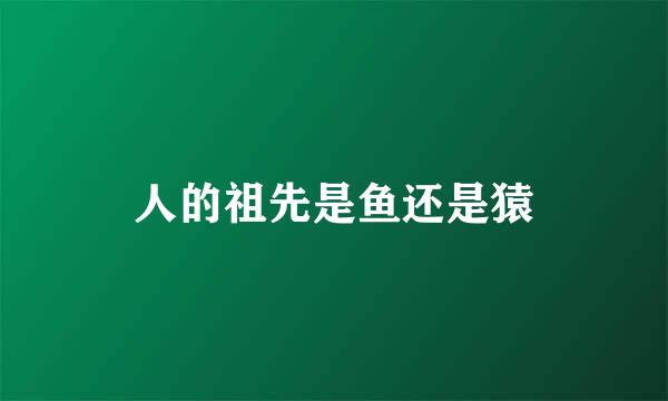 人的祖先是鱼还是猿
