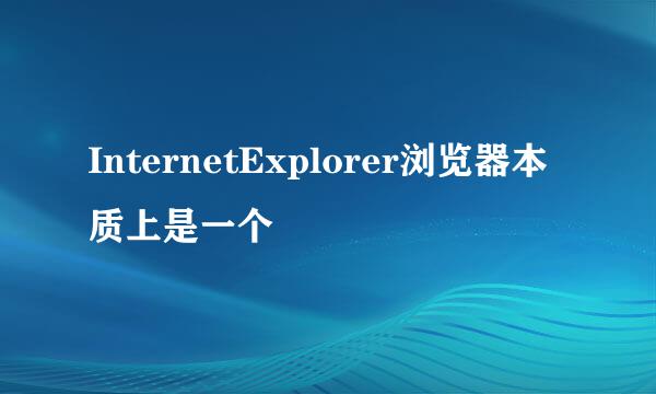 InternetExplorer浏览器本质上是一个