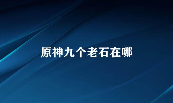 原神九个老石在哪