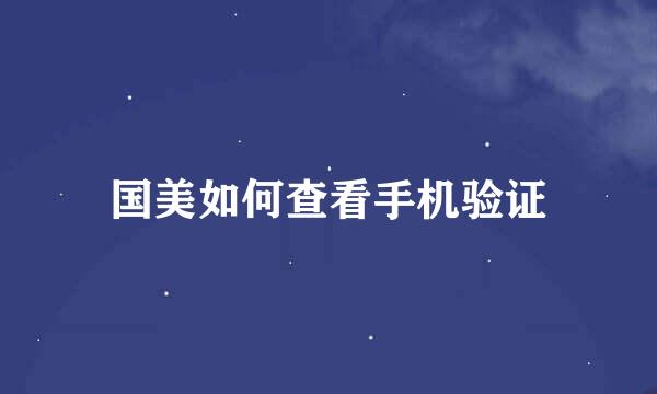 国美如何查看手机验证