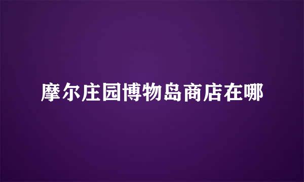 摩尔庄园博物岛商店在哪