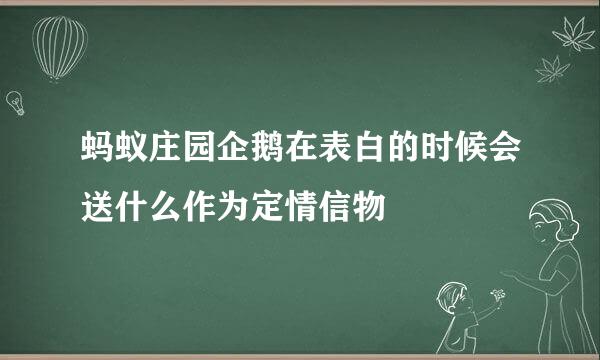 蚂蚁庄园企鹅在表白的时候会送什么作为定情信物