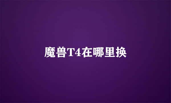 魔兽T4在哪里换