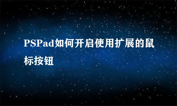 PSPad如何开启使用扩展的鼠标按钮