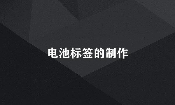 电池标签的制作