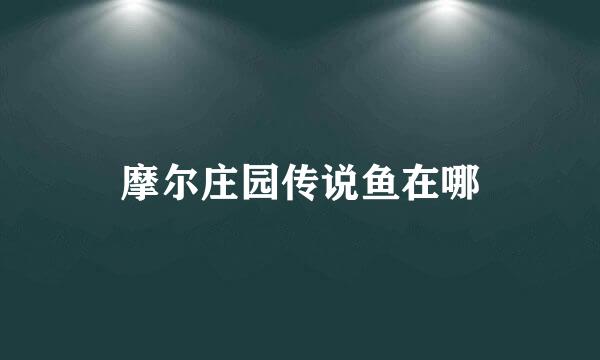 摩尔庄园传说鱼在哪