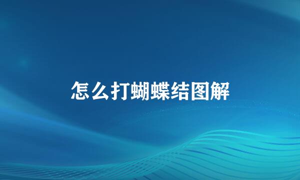 怎么打蝴蝶结图解
