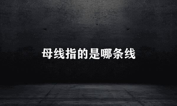 母线指的是哪条线