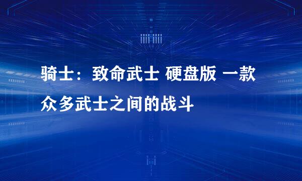 骑士：致命武士 硬盘版 一款众多武士之间的战斗