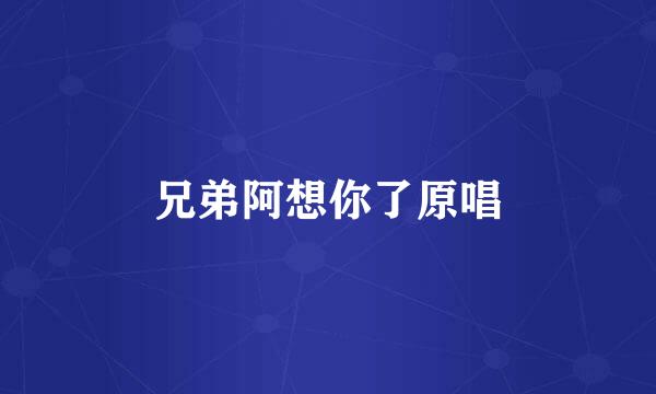 兄弟阿想你了原唱