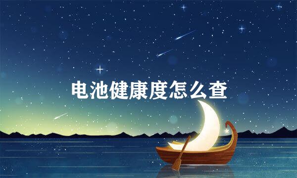 电池健康度怎么查