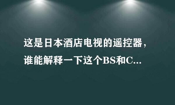 这是日本酒店电视的遥控器，谁能解释一下这个BS和CS是啥意思，还有两个地上分别代表什么