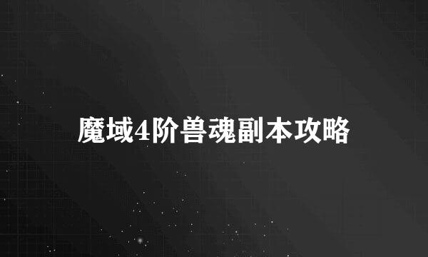 魔域4阶兽魂副本攻略